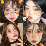 Halloween Children's Makeup Facial Stickers Cartoon Funny Personality Facial Tattoo Stickers Party Style Stickers