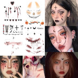 Halloween Children's Makeup Facial Stickers Cartoon Funny Personality Facial Tattoo Stickers Party Style Stickers