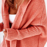 fall trends 2024 outfits Solid Open Front Hoodie Cardigan Sweater