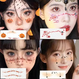 Halloween Children's Makeup Facial Stickers Cartoon Funny Personality Facial Tattoo Stickers Party Style Stickers