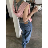 Toleet Korean Style 2024 Personalized Heart-Shaped Striped jeans Women's All-Match Street Style Straight Pants Women