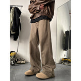 guys clothing styles Brown Brown Waist Jeans Men's American Street Vibe Pants