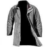 mens fall outfits Autumn and Winter Men's Mid-Length Fur Coat