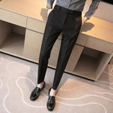 Toleet-Men's Light Luxury Button-down Draped Baggy Suit Pants Casual Solid Color Straight Premium Elegant Korean Popular Leisure Pants