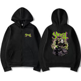 TOLEET-Ghost Band Zipper Hoodie Men Hip Hop Oversized Fashion Cartoon Anime Graphic Print Zip Up Hoodies Male Rock Gothic Sweatshirts