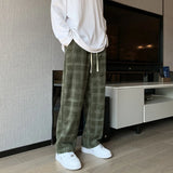 TOLEET-Men Checkered Casual Pants Loose Straight Corduroy Pants Sweatpants Man Fashion Streetwear 2023 Spring New Hip Hop Trousers