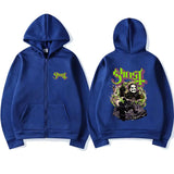 TOLEET-Ghost Band Zipper Hoodie Men Hip Hop Oversized Fashion Cartoon Anime Graphic Print Zip Up Hoodies Male Rock Gothic Sweatshirts