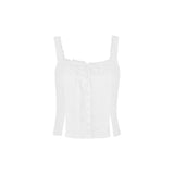 Toleet-New High Quality Women's Summer Cotton Hemp Jacquard Spicy Girls' Camisole Short Sexy Crop Top for Women 2023