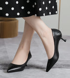 Toleet Spring New Autumn Big Size Black Professional High Heels Women's Stiletto Pointed Toe Pumps Comfortable Work Shoes B006