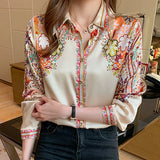 Toleet-Autumn Long Sleeve Shirts Casual Tops Spring Fashion Women Floral Print Blouse Tops Ladies Shirts Clothes Blusa Elegant 18440