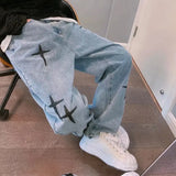 TOLEET-Wide Leg Cargo Pants 2023 Streetwear Baggy men Jeans Spring Autumn Men Korean Fashion Loose Straight Male Brand Clothing Black