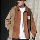 Toleet-Retro Casual Coat Men Autumn Thin Windbreaker Harajuku Embroidery Coat Unisex Oversize Casual Patchwork Fashion Baseball Jackets