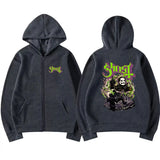 TOLEET-Ghost Band Zipper Hoodie Men Hip Hop Oversized Fashion Cartoon Anime Graphic Print Zip Up Hoodies Male Rock Gothic Sweatshirts