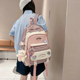 Toleet    Fashion Nylon Waterproof Women Backpack Kawaii Schoolbag Teenage Girls Bagpack Cute Laptop Backpack Student Bookbag