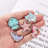 Toleet Animal Octopus Starfish Pins