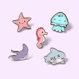 Toleet Animal Octopus Starfish Pins