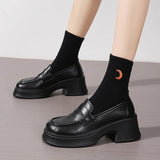 Toleet Platform  Leather Shoes