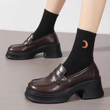 Toleet Platform  Leather Shoes