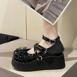 Toleet Punk Metal Mary Janes Platform Shoes