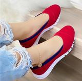 Ladies Handmade Solid Color Women Shoes Classic Casual Flat Heel Shoes Comfortable Non-slip Fashion Sneakers Vstacam