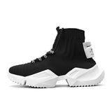 Super Light Breathable Sock Sneakers High-Top Fashion Sports Men Shoes Slip-On Chunky Daddy Shoes High Quality Non-Slip Platform Vstacam