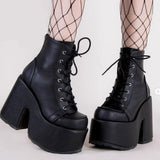 2023 Platform Round Toe high-heeled Buckle Strap Punk Cool Goth women's Sandals Cutout Thick Heel Summer Shoes Vstacam