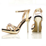 Vstacam  Crystal Sandals Sexy High Heel Pumps Women Shoes High Heels For Wedding Shoes Woman Sandals Gold Sliver Sandalias Mujer 2023 Vstacam