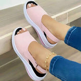 Women Sandals 2022 Heels Sandals Peep Top Summer Shoes Women Platform Sandals Soft Wedges Shoes Sandalias Mujer Casual Footwear Vstacam