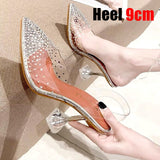 Vstacam Luxury Women Pumps 2023 Transparent High Heels Sexy Pointed Toe Slip-on Wedding Party Brand Fashion Shoes For Lady Size 34-43 Vstacam