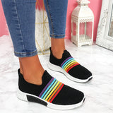 Vstacam 2023 New Fashion Women Sneakers Rainbow Color Handmade Mesh Vulcanize Leisure Shoes Low-Top Summer Casual Ladies Shoes Girl Plus Vstacam