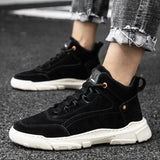 Men's Low Top Sneakers Korean Men's Casual British Fashion Retro Short Boots Outdoor Work Clothes Comfortable Fashion Shoes Vstacam