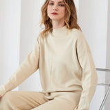 Toleet Casual Lounge Wear Winter Outfits Women Knit Matching Tops and Pants Suits Long Sleeve Tracksuit Two Piece Set For Women 2023