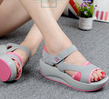 Vstacam Back to School Women Sandals 2022 Heels Sandals Peep Top Summer Shoes Women Platform Sandals Soft Wedges Shoes Sandalias Mujer Casual Footwear Vstacam