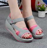 Vstacam Back to School Women Sandals 2022 Heels Sandals Peep Top Summer Shoes Women Platform Sandals Soft Wedges Shoes Sandalias Mujer Casual Footwear Vstacam