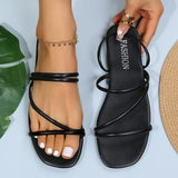 Summer Women Slides Criss Cross Design Casual Women Flat Sandals External Wear Sandy Beach Sexy Open Toes Slippers Women Shoes Vstacam