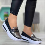 Vstacam 2023 Fashion Round Toe Low Top Wedge Platform Sneakers Comfort Non Slip Women Loafers Plus Size 43 Flat Casual Shoes Of Women Vstacam