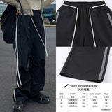 Vstacam 2023 Gray Street Fashion Casual Straight Pants Women Summer Retro Low Waist Sweatpant Trousers Cargo Pant Baggy Vstacam