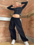 Vstacam 2023 Y2k Baggy Cargo Pants Women Pocket Straight Pant Low Waist Casual Trouser Sweatpant Street Fashion Vintage Gary Vstacam