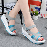 Toleet Back to School Women Sandals 2023 Heels Sandals Peep Top Summer Shoes Women Platform Sandals Soft Wedges Shoes Sandalias Mujer Casual Footwear