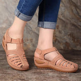 Women's Sandals Summer Ladies Girls Comfortable Ankle Hollow Round Toe Sandals Female Soft Beach Sole Shoes Plus Size 2022 New Vstacam