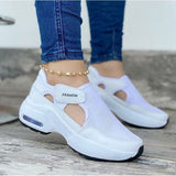 New Women Sneakers Solid Color Platform Thick Bottom Ladies Flats Breathable Vulcanized Shoes Casual Female Sports Shoes 2023